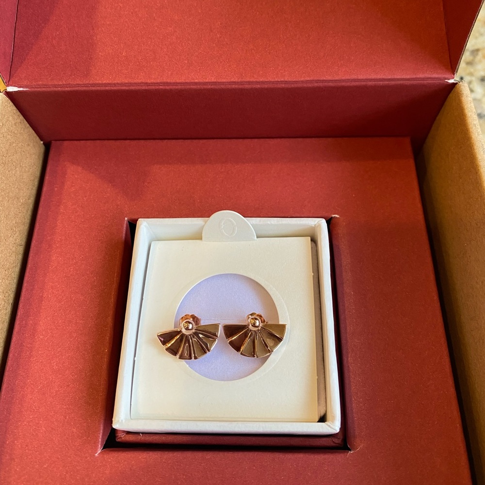 Aurate New York SENSU Earrings in Rose Gold vermeil
